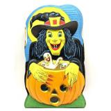 Vintage Halloween Plastic Decor 11" x 18"-