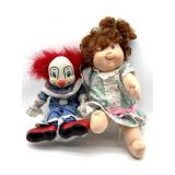 Bozo the Clown Stuffed Figure and Cabbage Patch