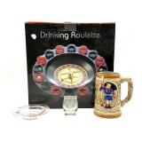 Drinking Roulette Game, PBR Stein, Budweiser