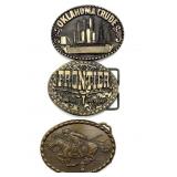(3) Belt Buckles : Frontier, Pony Express, and