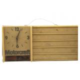 Vintage Motorcraft Wall Clock Sign Board28" x