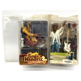(2) Jimi Hendrix Figures 7" and Smaller