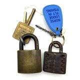 (2) Antique Reese and Almont Locks with Keys