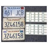 Kansas, California, and More License Plates