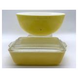 Vintage Pyrex Primary Yellow Mixing Bowl 10.5" x