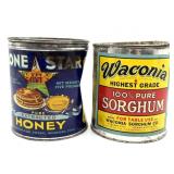 Vintage Lone Star Honey Tin (dented) and Vintage