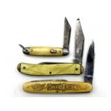 (3) Pocket Knives : Remington UMC, Colonial, and