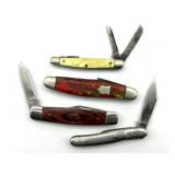 (4) Pocket Knives : Imperial, Hammer Brand, and