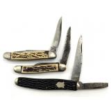 (3) Pocket Knives : Colonial Prov and Kent-