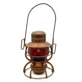Antique Armspear GNRY Railroad Lantern with Red