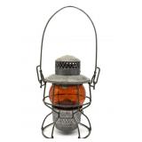 Antique Adlake D&RGW Railroad Lantern with Orange