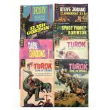 (8) Gold Key Comic Books : Fury, Steve Zodiac,