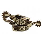 West 101 Spurs with Bucking Bronco Design on Side