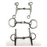 (3) Snaffle Horse Bits