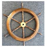 Wood Ship Wheel Wall Decor