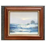 Original Sea Painting, Framed 27ï¿½ x 23ï¿½