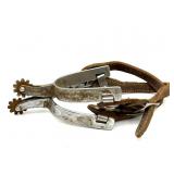 Rodeo Marked Etched Spurs