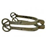 Star Steel Silver Marked Round Spurs