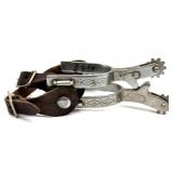 Vintage Etched Spurs- no apparent marking