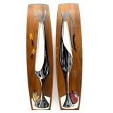 Vintage MCM Wood Wall Decor 24"- Belart Co