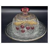 Northwood Cherry Lattice Round Glass Lidded