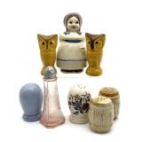 Dutch Girl Shaker, Pink Depression Glass Shaker,