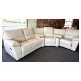 Shields 41077 6-Piece White Reclining Sectional