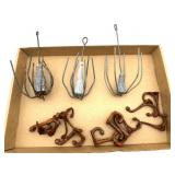 Vintage Metal Fishing Grappling Books and Cast