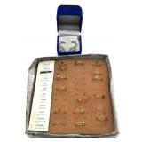 Vintage Birthstone Rings in Display Box and