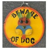Beware of Dog Metal Sign 20.5"