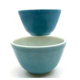 Pyrex Light Blue and Primary Blue Bowls 6" x 3"