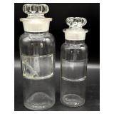 (2) Apothecary-Style Glass Jars 10.25" Tall and