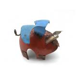 Small Flying Pig Metal Art 4.5" x 3.5"