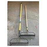 (2) Hard Tine Rakes
