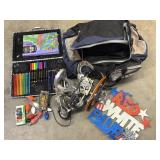 Bags, Knee Brace, Broken Harley Davidson Lamp,