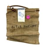 Santa Fe Railroad Canvas Water Bag, Santa Fe