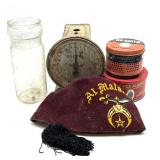 Vintage Shriner Fez (has holes and is dirty),