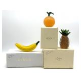Lenox Glass Pineapple, Orange, and Banana with