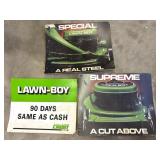 Vintage Lawn-Boy Cardboard Signs - only one is