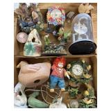 Timex Clock in Cloche, Bird Figures and More