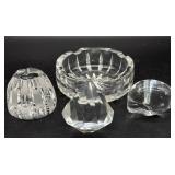 Crystal Ashtray (chipped) and Crystal and Glass