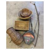 Wood Bow and Arrow Decor, Baskets,