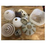 Vintage Light Fixtures and Glass Light Covers-