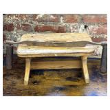 Vintage Draw Knife and Small Wood Stool