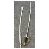 Unmarked Sword with Metal Sheath - blade length