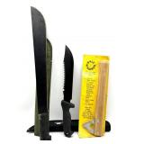 Bale Whacker Tool, Machete, and Long Knife -