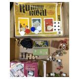 Vintage Chinese Checkers Marbles, Dice, Color Dot