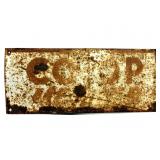 Vintage COOP Member Thin Metal Sign 17" x 7"