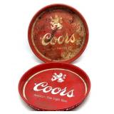 (3) Vintage Coors Metal Trays 13.25"- two are