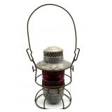 Adlake KCT Ry Railroad Lantern with Red Glass